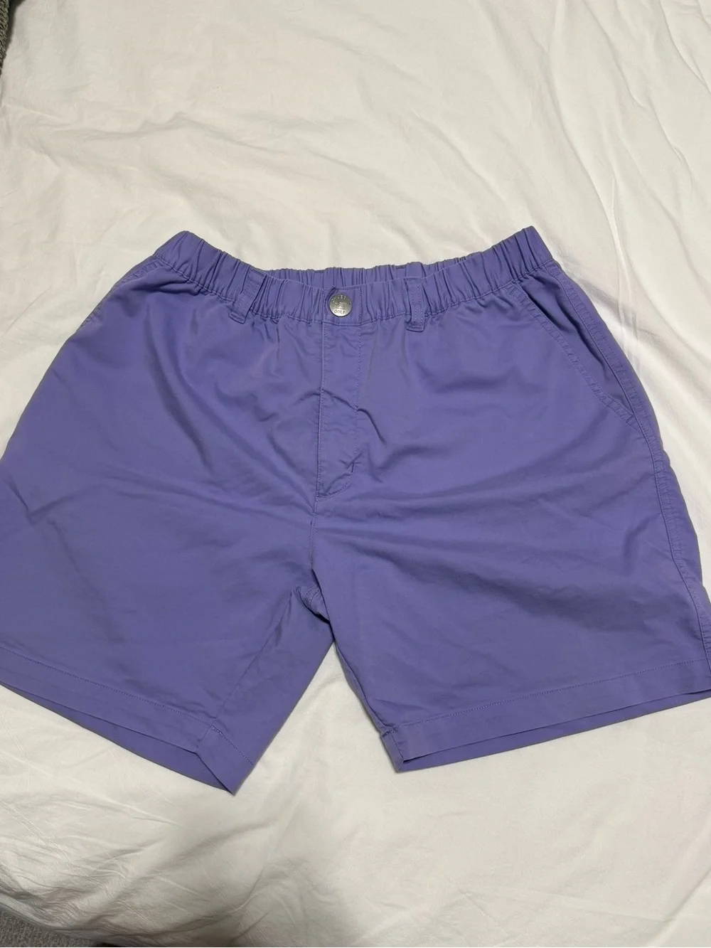 chubbies Lavender Golf Shorts with Elastic Waist and Golf Marker